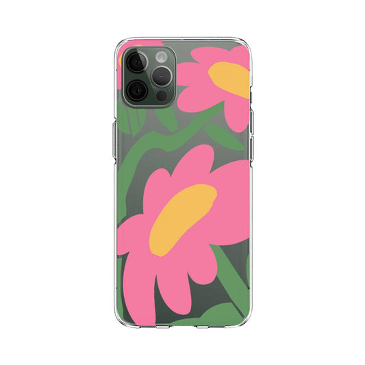 Flower Flapping Pink Petals Clear Soft Case-Oxvistore