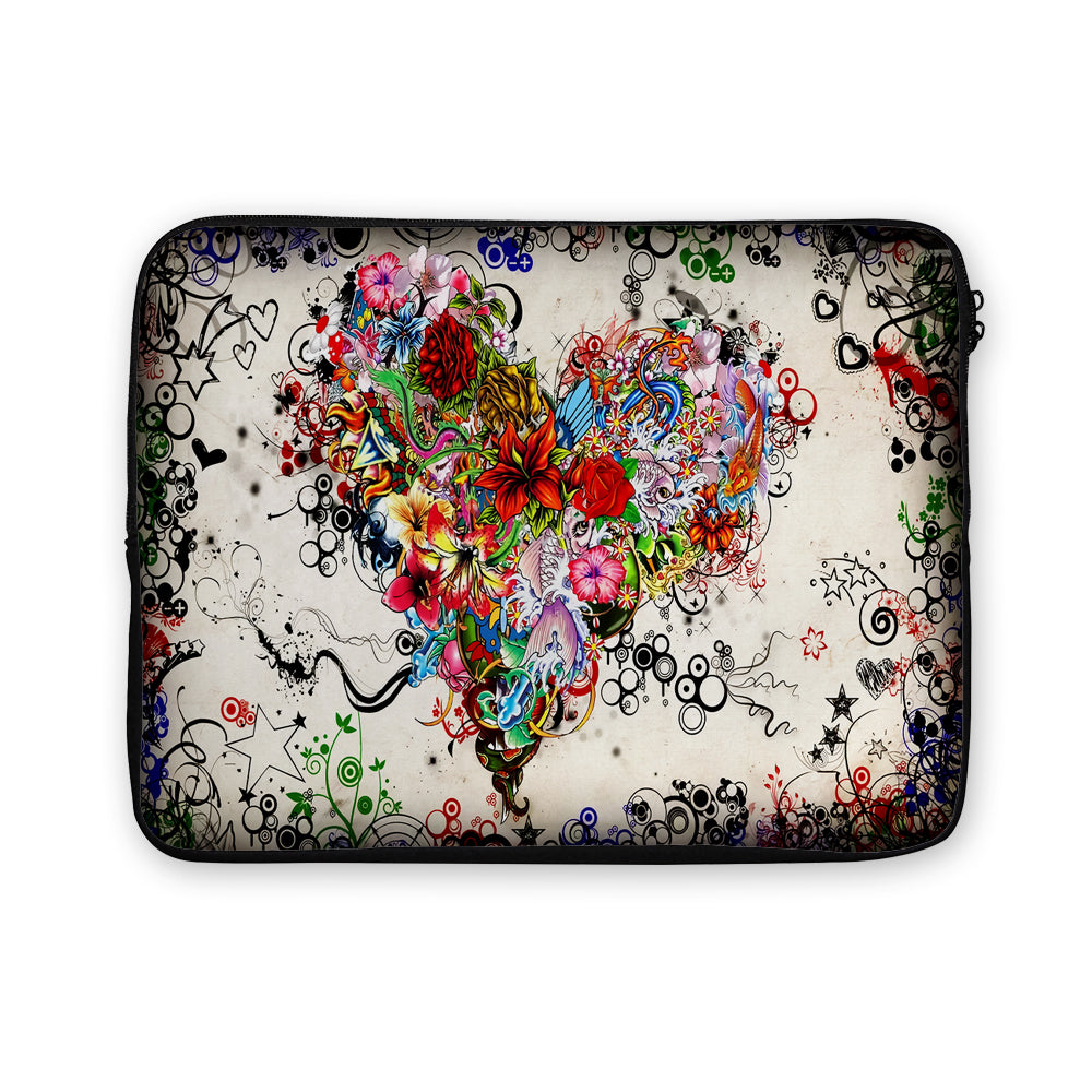 Flower Love Abstract Laptop Sleeve Protective Cover