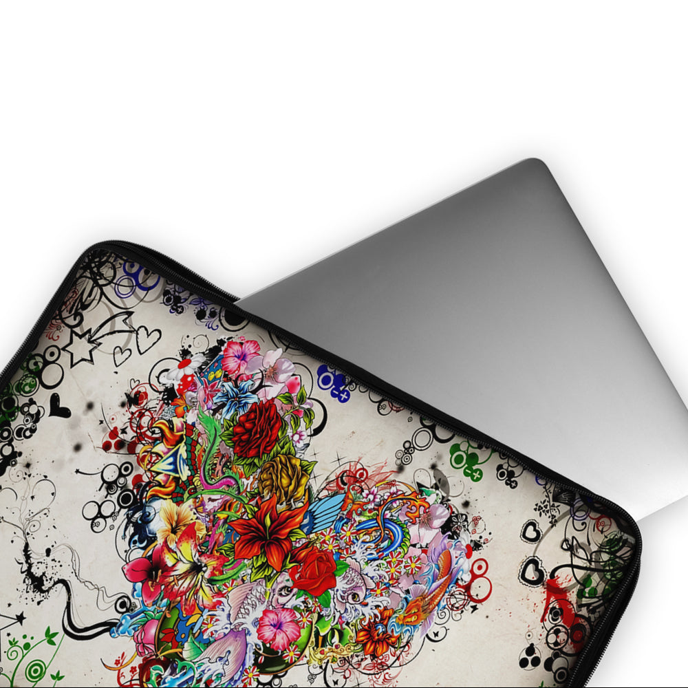 Flower Love Abstract Laptop Sleeve Protective Cover