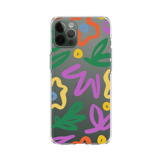 Flower Natural Shape Leaf Color Touch Clear Soft Case-Oxvistore