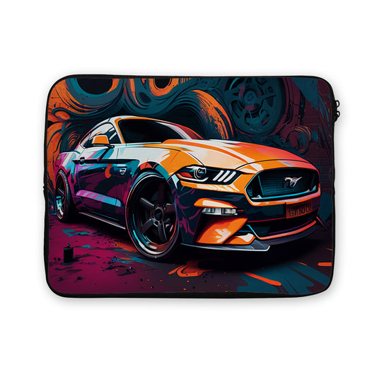 Ford Mustang Car Orange Laptop Sleeve Protective Cover