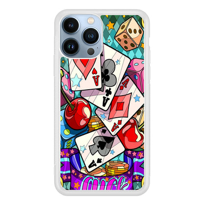 Four Ace Cards Cartoon 2D Rubber Phone Case