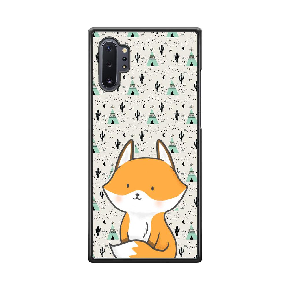 Fox and Patern of Dessert Samsung Galaxy Note 10 Plus Case-3D Case-Oxvistore