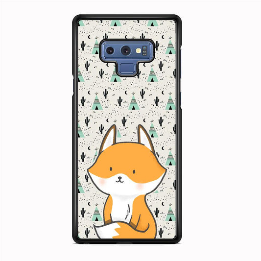Fox and Patern of Dessert Samsung Galaxy Note 9 Case-Tempered Glass Case-Oxvistore