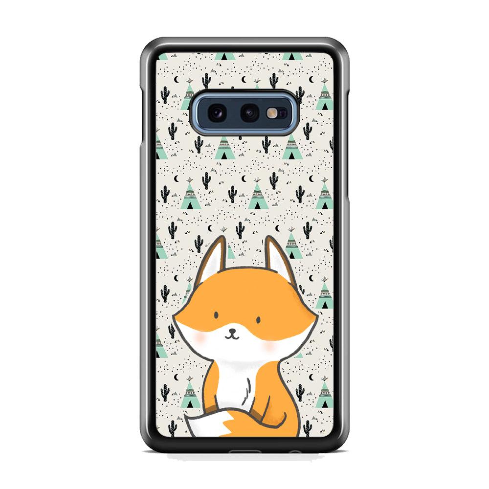 Fox and Patern of Dessert Samsung Galaxy S10E Case-3D Case-Oxvistore