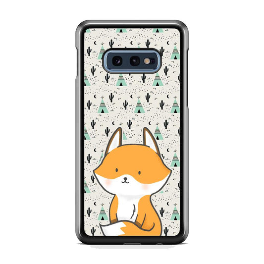 Fox and Patern of Dessert Samsung Galaxy S10E Case-3D Case-Oxvistore