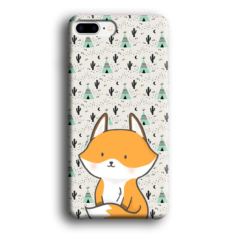 Fox and Patern of Dessert iPhone 8 Plus Case-Oxvistore