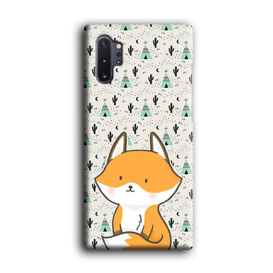 Fox and Patern of Dessert Samsung Galaxy Note 10 Plus Case-Oxvistore