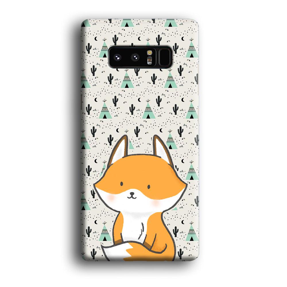 Fox and Patern of Dessert Samsung Galaxy Note 8 Case-Oxvistore