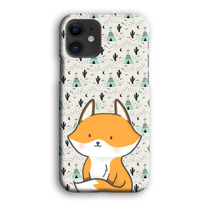 Fox and Patern of Dessert iPhone 12 Case-Oxvistore