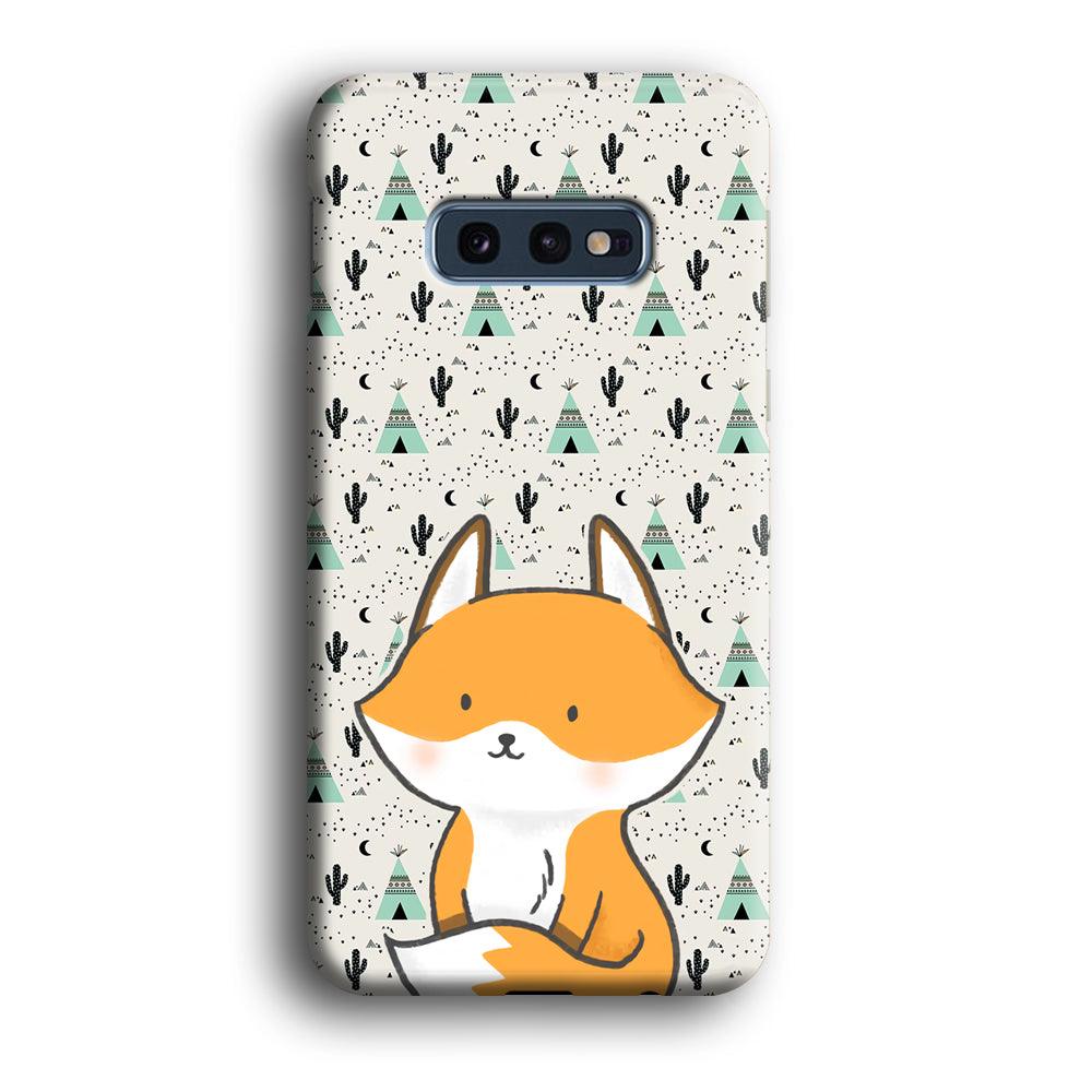 Fox and Patern of Dessert Samsung Galaxy S10E Case-Oxvistore