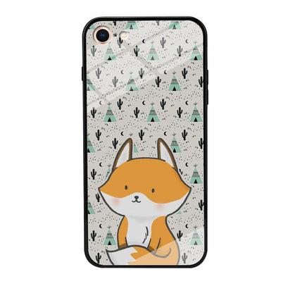 Fox and Patern of Dessert iPhone 8 Case-Oxvistore