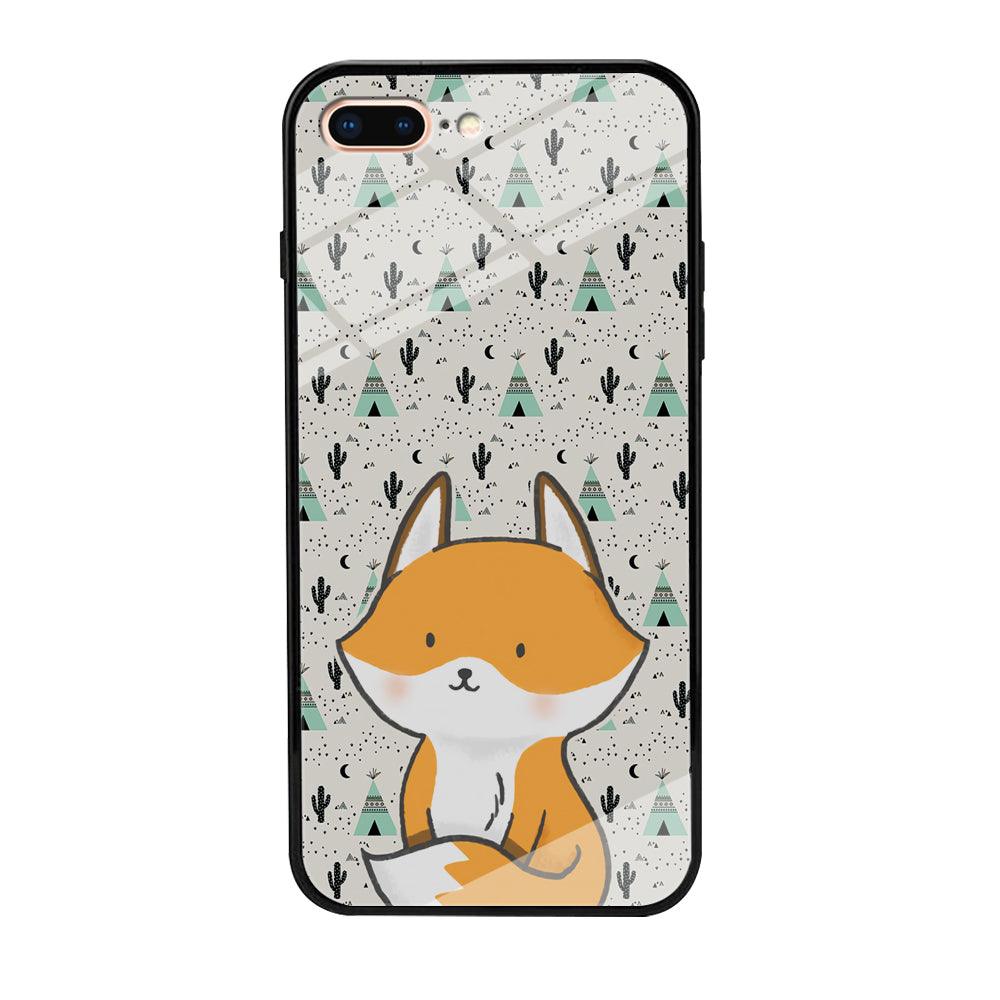 Fox and Patern of Dessert iPhone 8 Plus Case-Oxvistore