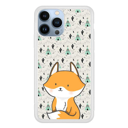 Fox and Patern of Dessert iPhone 15 Pro Max Case-Oxvistore