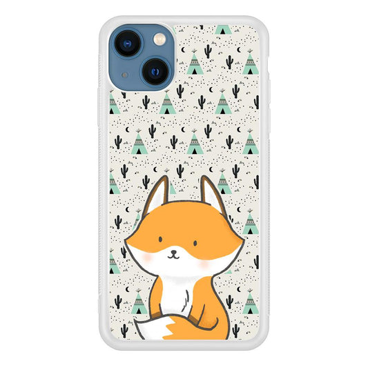 Fox and Patern of Dessert iPhone 14 Plus Case-Oxvistore