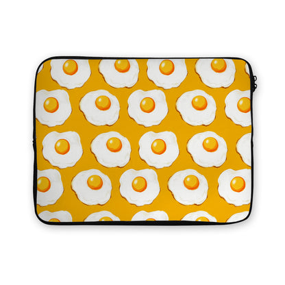 Fried Eggs on Yellow Laptop Sleeve Protective Cover