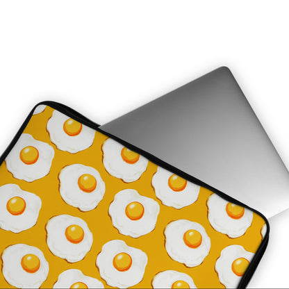 Fried Eggs on Yellow Laptop Sleeve Protective Cover