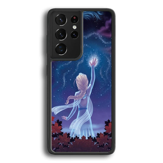 Frozen Catching The Light Samsung Galaxy S21 Ultra Case-Rubber Black (2D Case)-Oxvistore