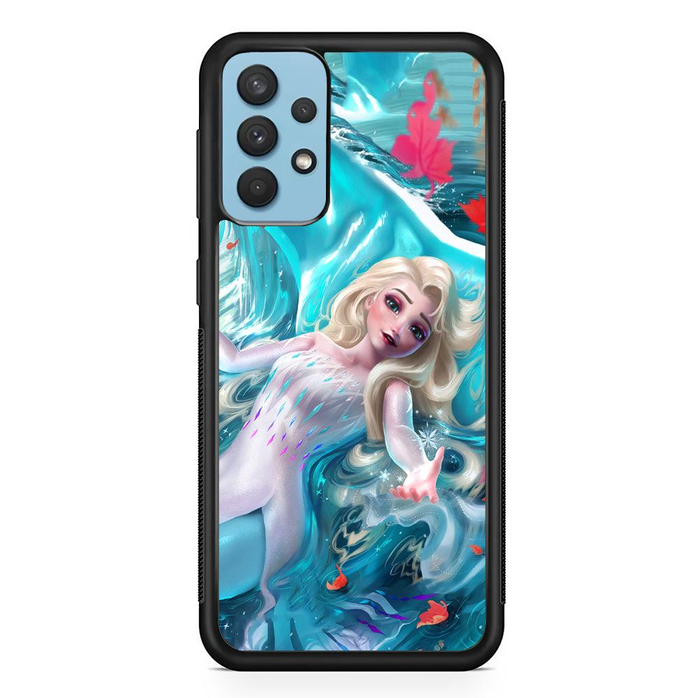 Frozen Elsa in Melting Snow Samsung Galaxy A32 Case-Oxvistore