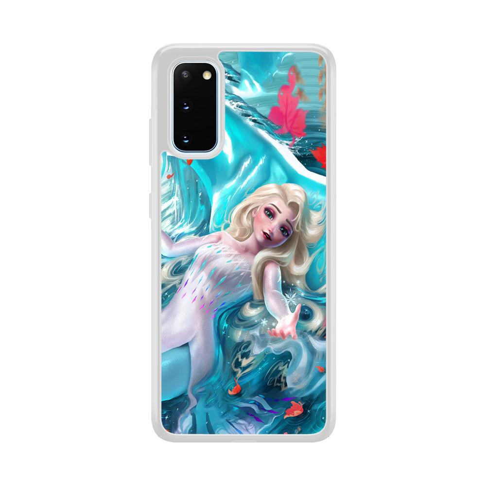 Frozen Elsa in Melting Snow Samsung Galaxy S20 Case-Oxvistore