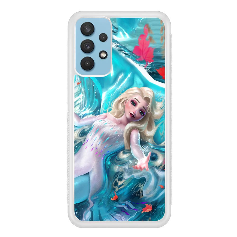 Frozen Elsa in Melting Snow Samsung Galaxy A32 Case-Oxvistore