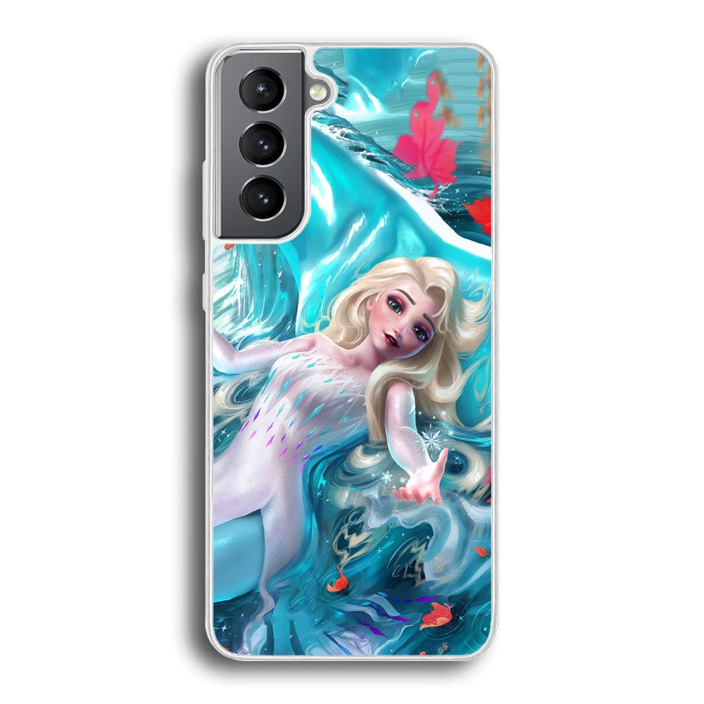 Frozen Elsa in Melting Snow Samsung Galaxy S21 Case-Oxvistore