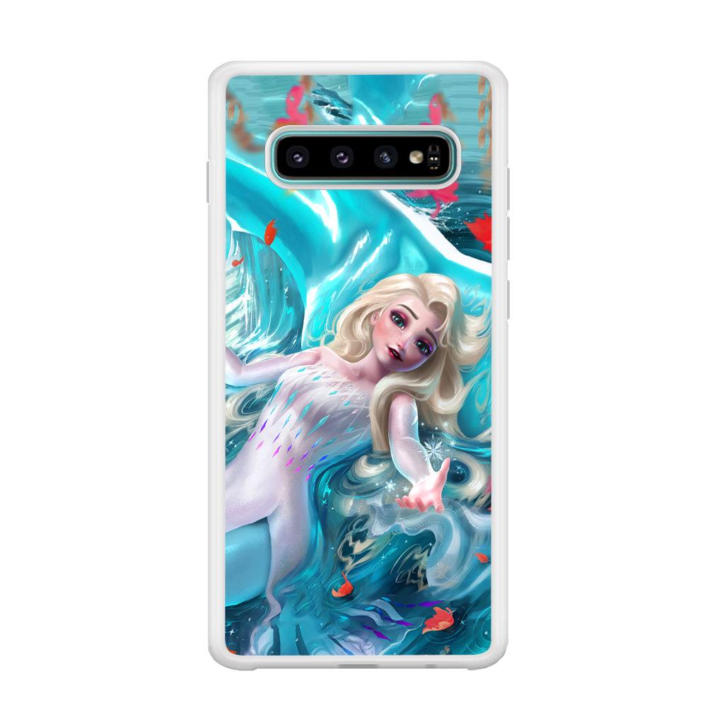 Frozen Elsa in Melting Snow Samsung Galaxy S10 Plus Case-Oxvistore