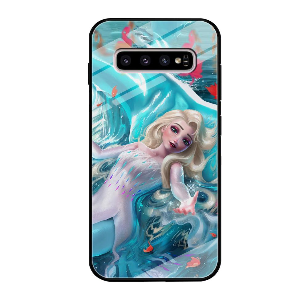 Frozen Elsa in Melting Snow Samsung Galaxy S10 Plus Case-Oxvistore