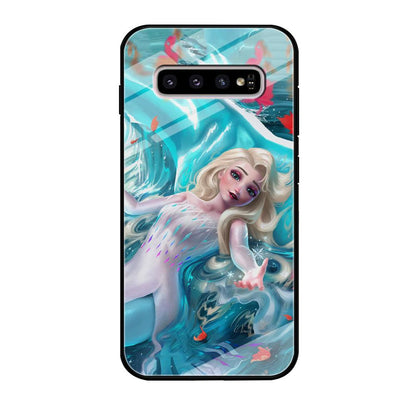 Frozen Elsa in Melting Snow Samsung Galaxy S10 Plus Case-Oxvistore