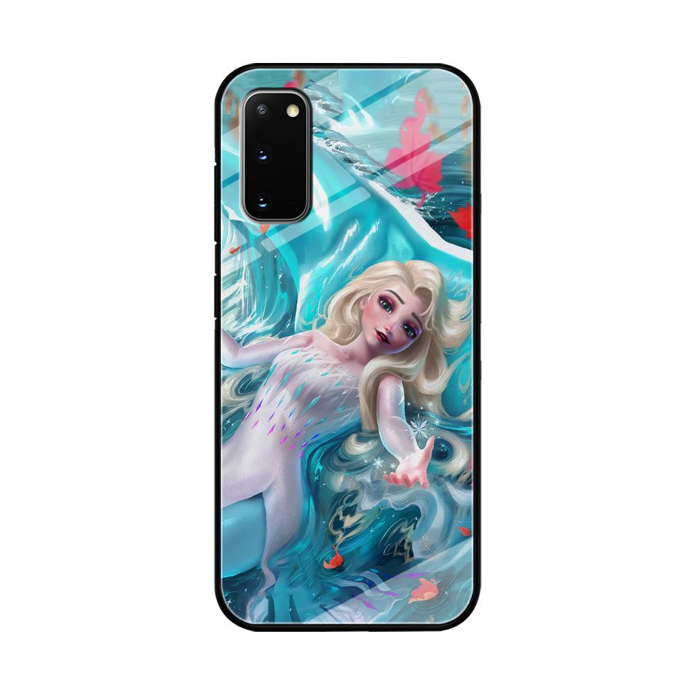 Frozen Elsa in Melting Snow Samsung Galaxy S20 Case-Oxvistore