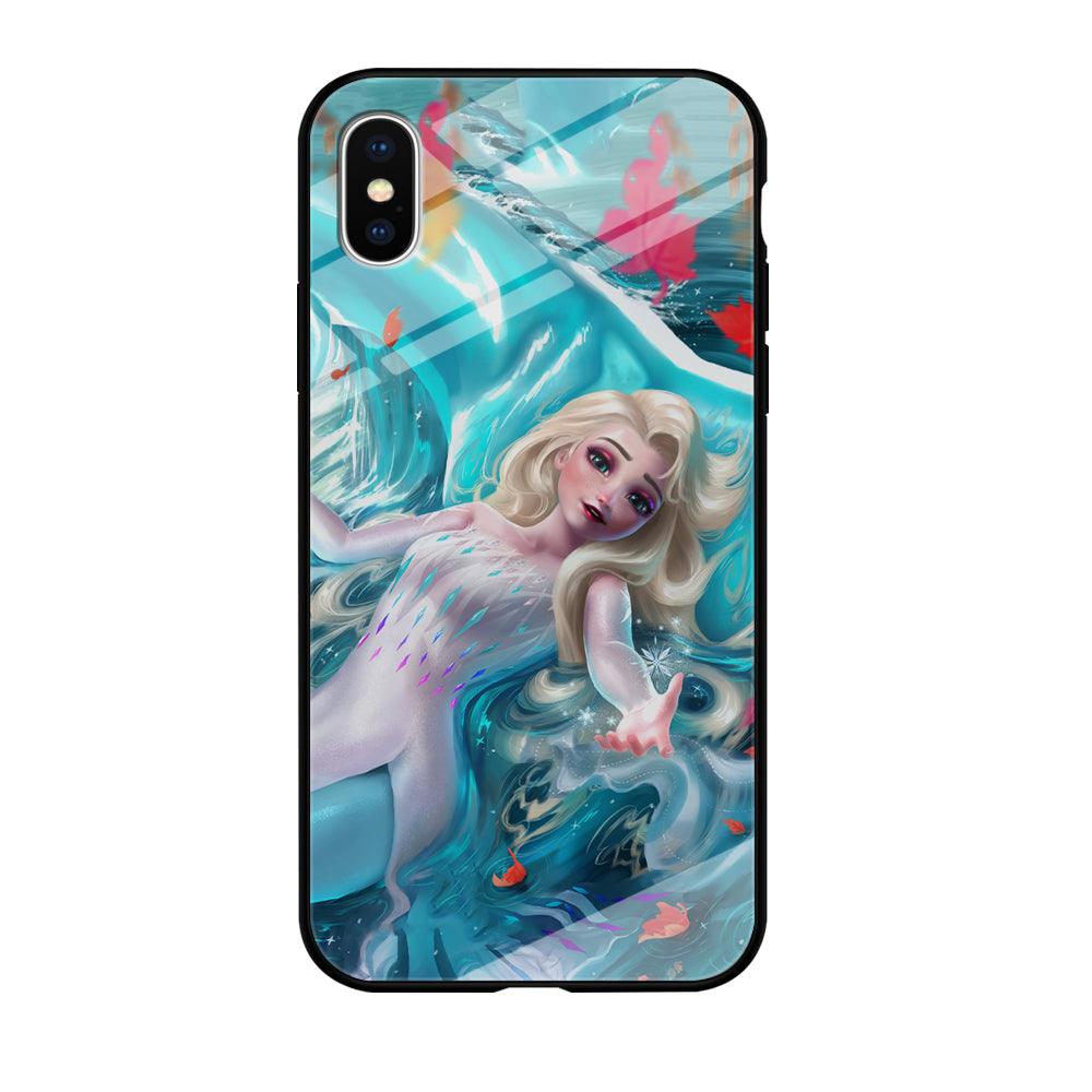 Frozen Elsa in Melting Snow iPhone X Case-Oxvistore