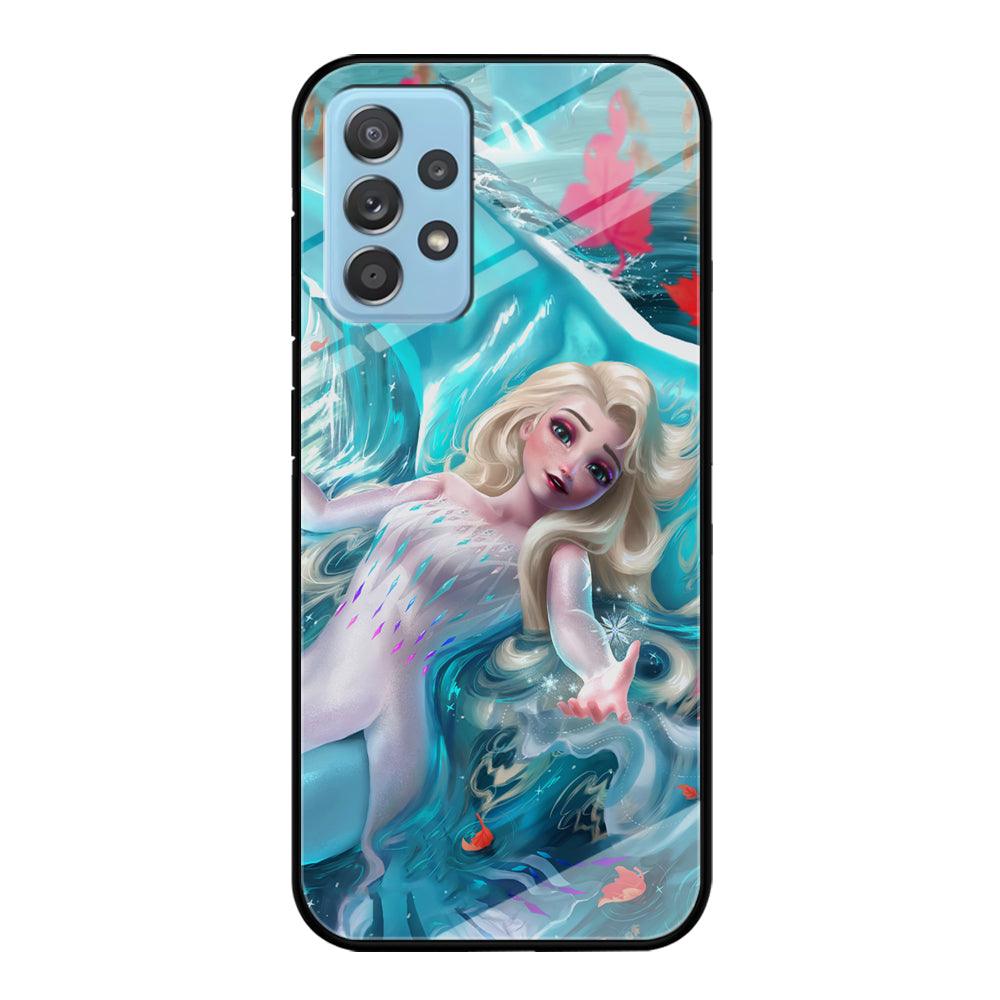 Frozen Elsa in Melting Snow Samsung Galaxy A52 Case-Oxvistore