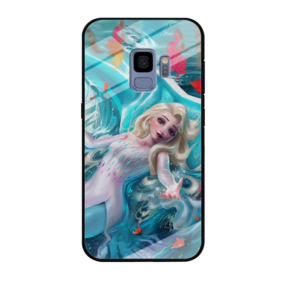 Frozen Elsa in Melting Snow Samsung Galaxy S9 Case-Oxvistore