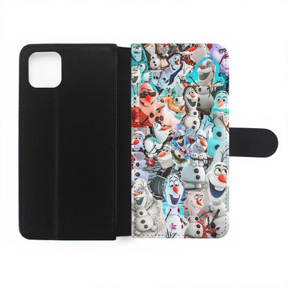 Frozen Olaf Aesthetic Collage Flip Wallet Phone Case