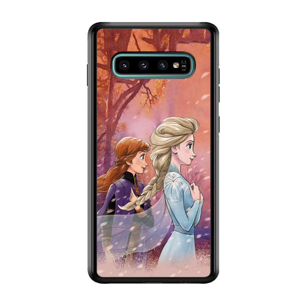 Frozen See Happiness Thing Samsung Galaxy S10 Case-Rubber Black (2D Case)-Oxvistore