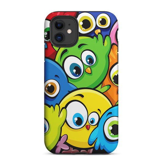 Funny Cartoon Birds 2 in 1 Tough Phone Case