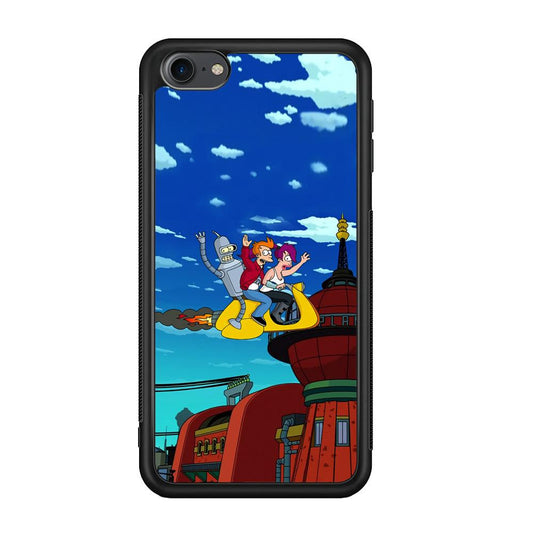 Futurama Faster Together iPod Touch 6 Case-Rubber Black (2D Case)-Oxvistore