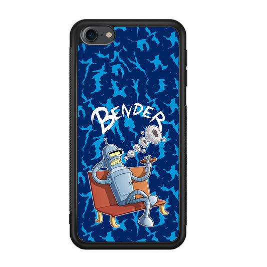 Futurama Relax Bender iPod Touch 6 Case-Rubber Black (2D Case)-Oxvistore