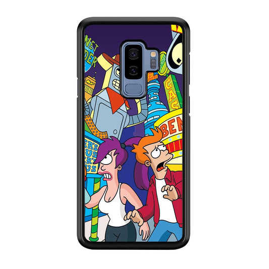 Futurama Scene on Planet City Samsung Galaxy S9 Plus Case-Oxvistore