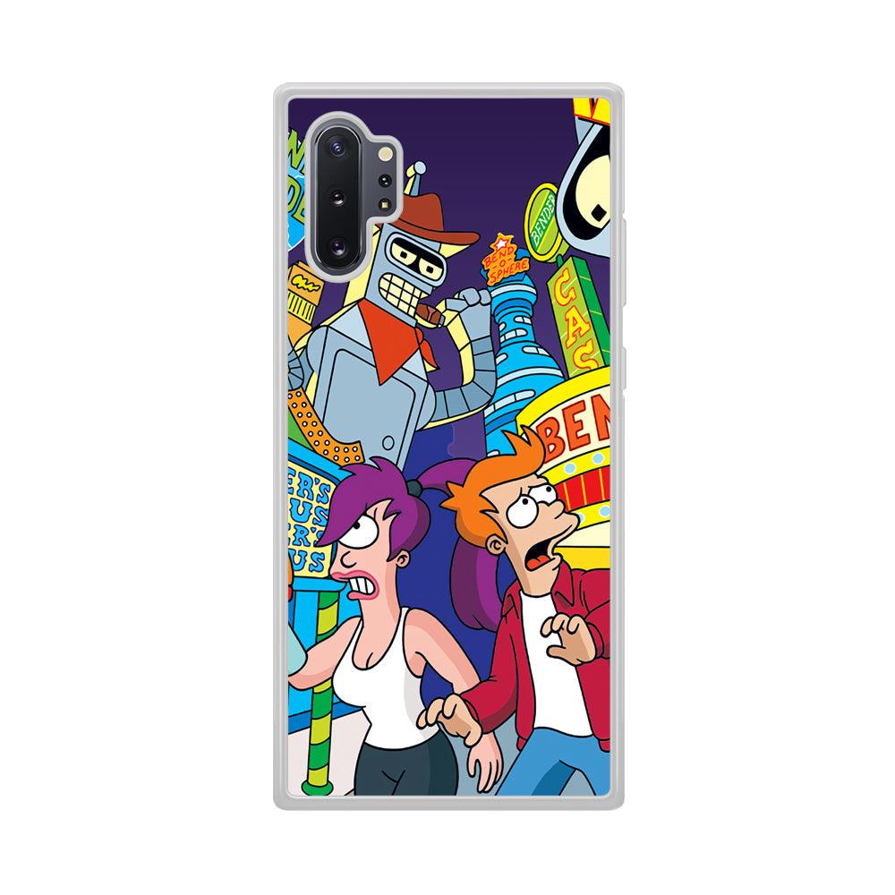 Futurama Scene on Planet City Samsung Galaxy Note 10 Plus Case-Oxvistore