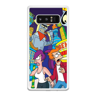 Futurama Scene on Planet City Samsung Galaxy Note 8 Case-Oxvistore