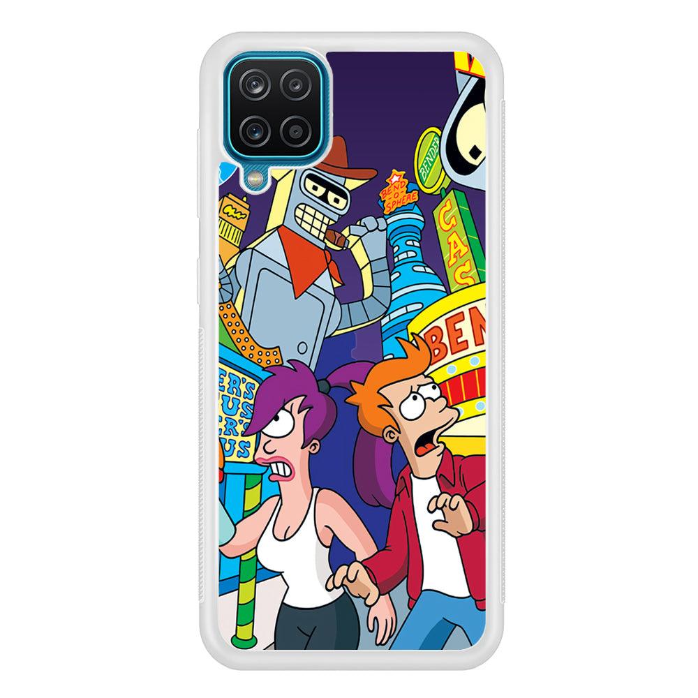 Futurama Scene on Planet City Samsung Galaxy A12 Case-Oxvistore