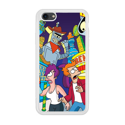 Futurama Scene on Planet City iPhone 8 Case-Oxvistore