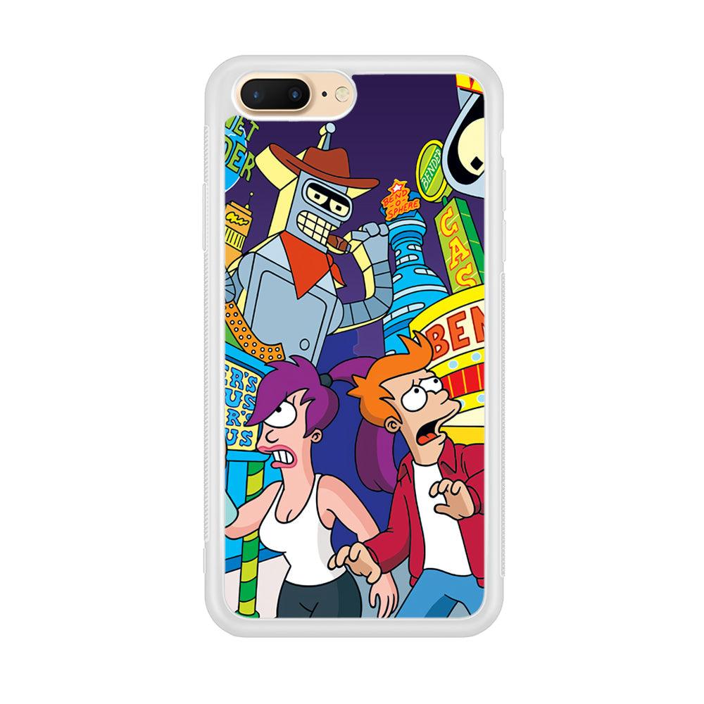 Futurama Scene on Planet City iPhone 8 Plus Case-Oxvistore