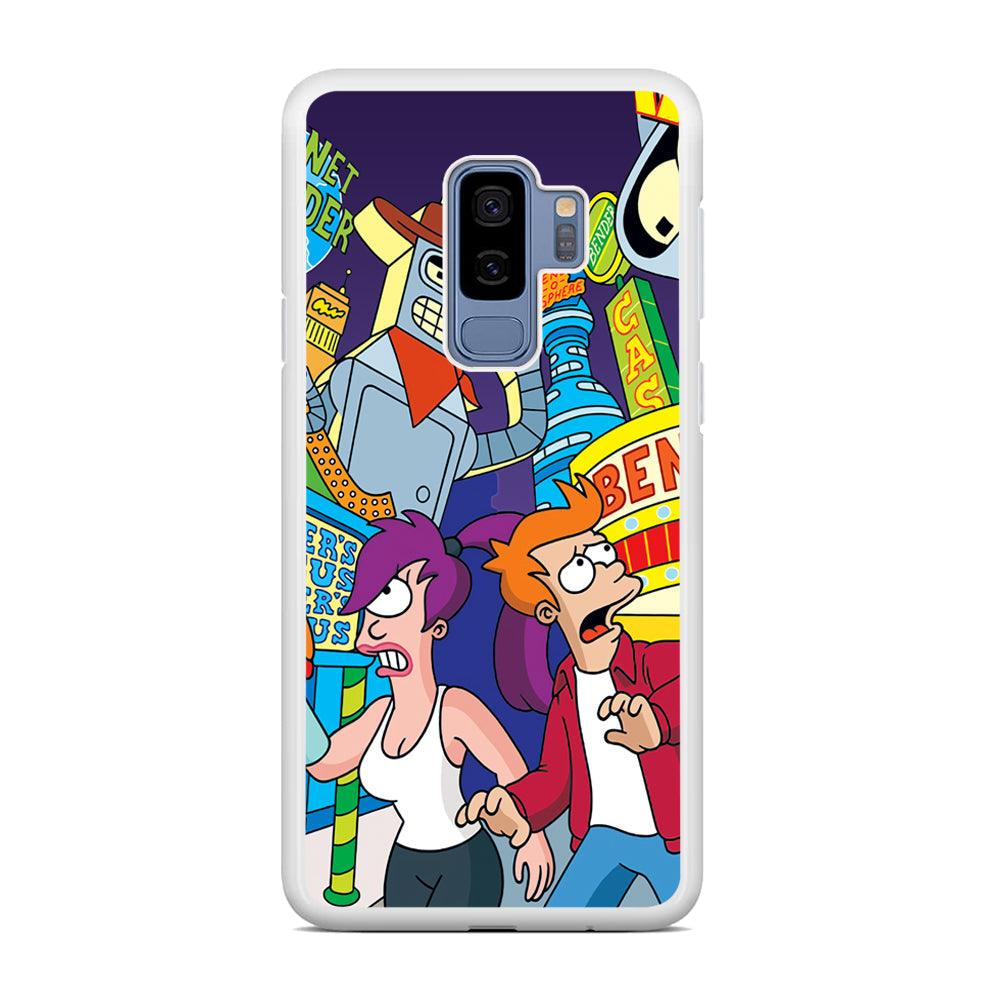 Futurama Scene on Planet City Samsung Galaxy S9 Plus Case-Oxvistore