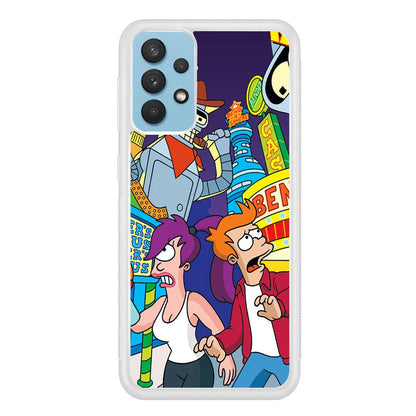 Futurama Scene on Planet City Samsung Galaxy A32 Case-Oxvistore