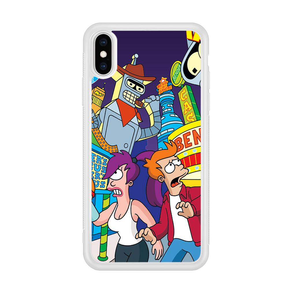 Futurama Scene on Planet City iPhone X Case-Oxvistore