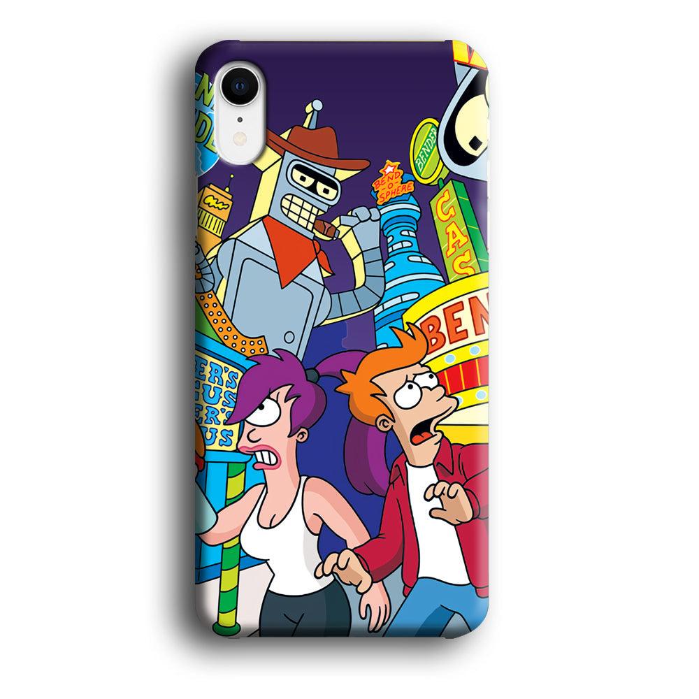 Futurama Scene on Planet City iPhone XR Case-Oxvistore