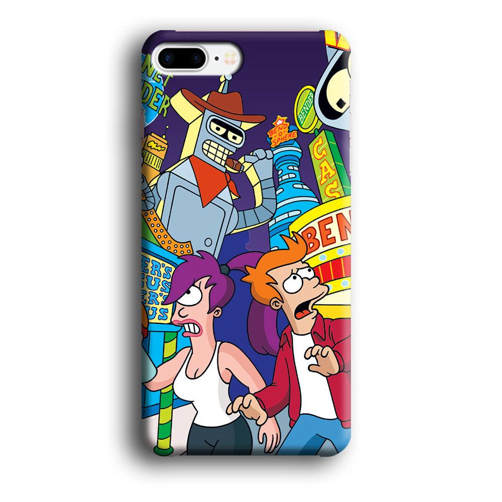 Futurama Scene on Planet City iPhone 8 Plus Case-Oxvistore