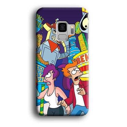 Futurama Scene on Planet City Samsung Galaxy S9 Case-Oxvistore